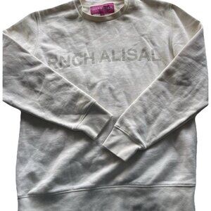 Heidi Merrick RNCH Los Angeles Crewneck White Cream Womens Sweater Sz Small